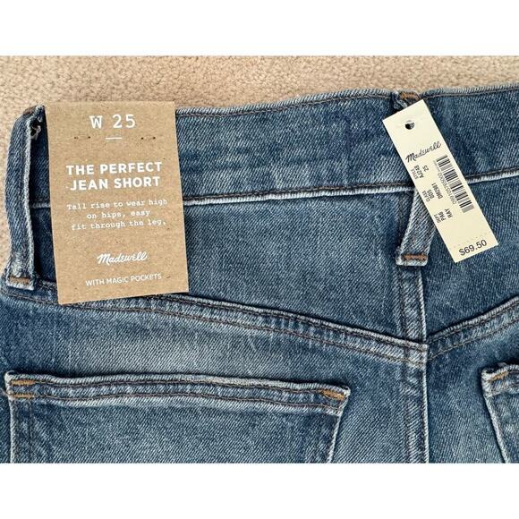 Madewell The Perfect Jean Short Rayburn Tall Rise Style AJ248 Women's Sz 25 NWT - Picture 6 of 7